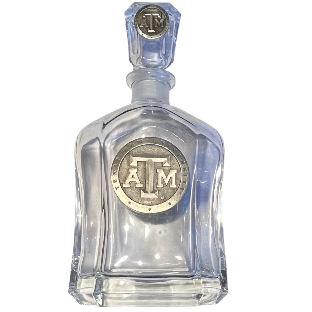 Texas A&M Decanter Pewter Liquor Bottle Whiskey Barware TAMU Heritage Metalworks